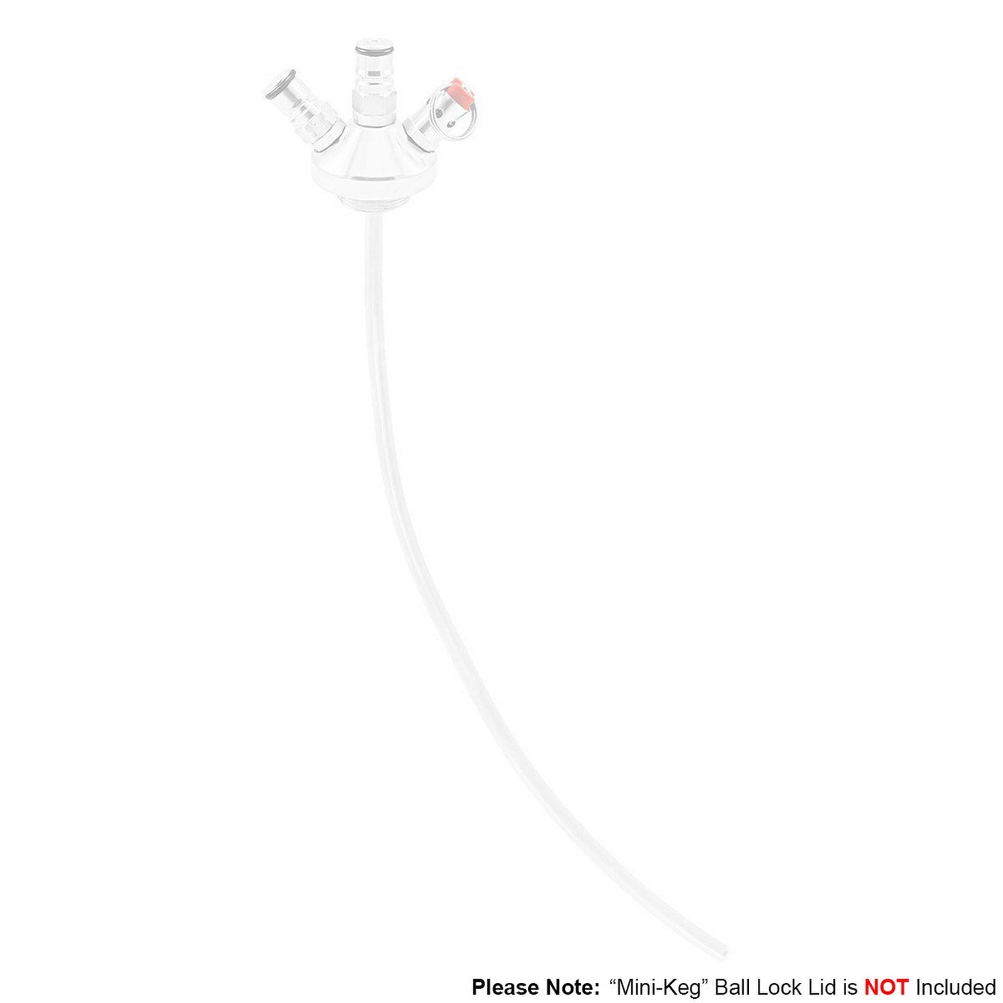 Kegland "Mini-Keg" Ball Lock Lid Silicone Dip Tube