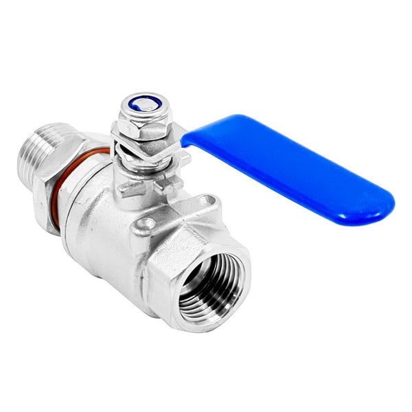 Kegland Stainless Steel Weldless 2 Piece Ball Valve Assembly -1/2" BSP | KL03711