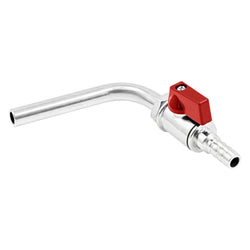 Kegland Conical Fermenter Stainless Steel Ball Valve With Racking Arm - 3/8" NPT (3/8" Barb) | KL05654