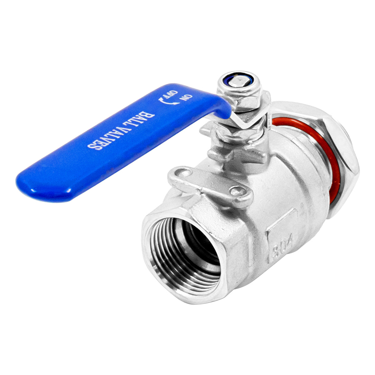 Kegland Stainless Steel Weldless 2-Piece Ball Valve Assembly - 1" NPT