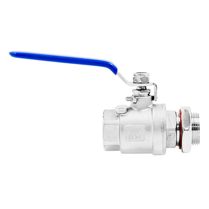 Kegland Stainless Steel Weldless Ball Valve Assembly - 1" NPT (2 Piece) -  Canuck Homebrew Supply, Canada