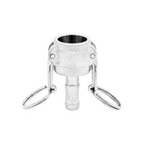 BrewZilla Stainless Steel Female Camlock Fitting - 1/2" Cam. X 1/2" OD Barb (Type C)