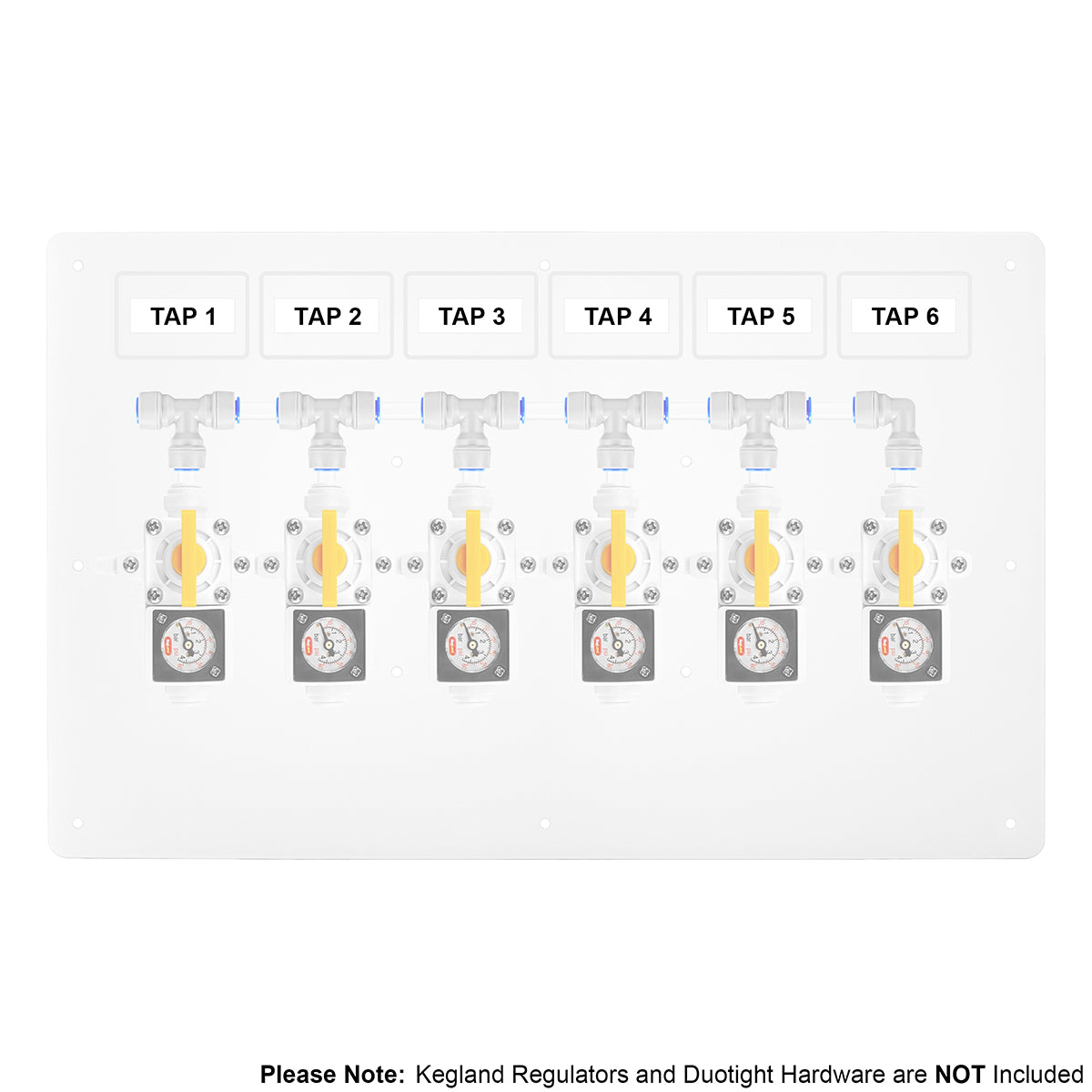 Kegland Duotight Inline Regulator Gas Board | 6 Output