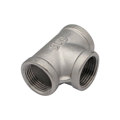 3/4" Female BSP Equal Tee - 304 Stainless Steel Pipe Fitting