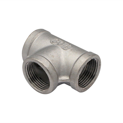 3/4" Female BSP Equal Tee - 304 Stainless Steel Pipe Fitting