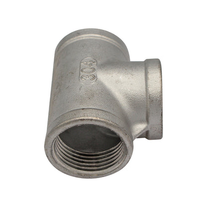 1" Female BSP Equal Tee - 304 Stainless Steel Pipe Fitting