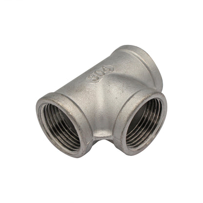 1" Female BSP Equal Tee - 304 Stainless Steel Pipe Fitting