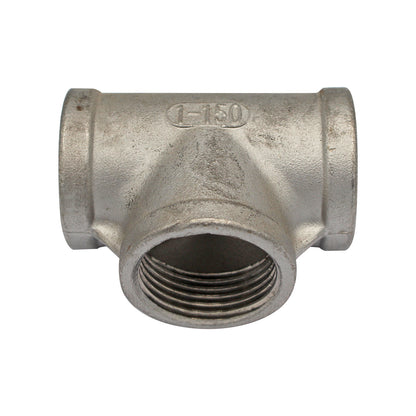 1" Female BSP Equal Tee - 304 Stainless Steel Pipe Fitting