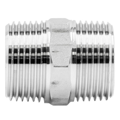 Kegland 1" Male BSP Hex Nipple - 304 Stainless Steel Pipe Fitting