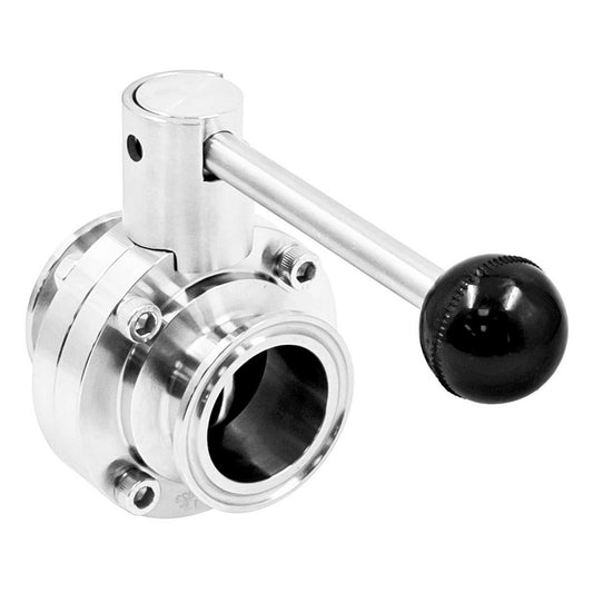 Kegland Stainless Steel Tri-Clover Butterfly Valve (Pull Trigger) - 1.5" TC