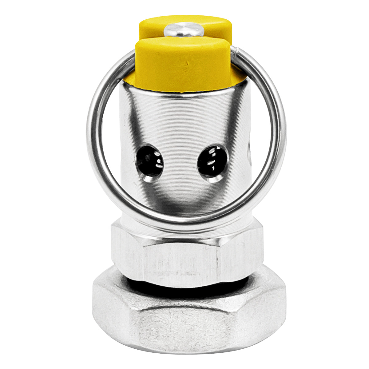 Pressure Relief Valve Bulkhead - 17 PSI (1.2 BAR) | Yellow