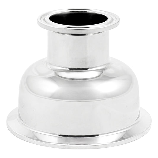 Stainless Steel Tri-Clover Concentric Bowl Reducer - 3" TC X 1.5" TC