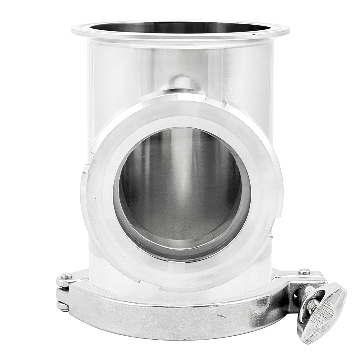 4" Tri Clamp Sight Glass Union Tee (Flute Section) Kit - Tri Clover Sanitary Stainless Steel