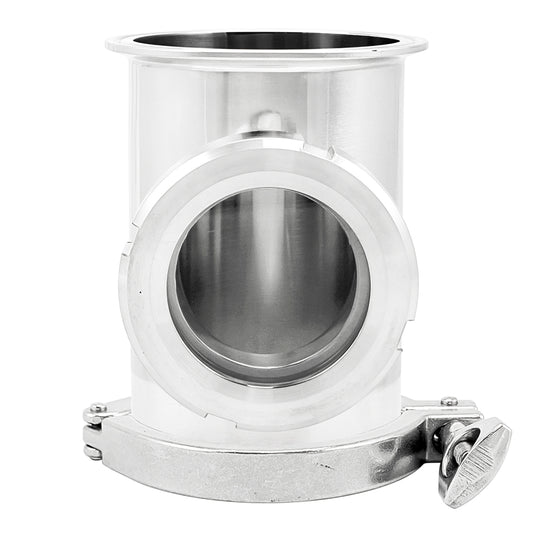 4" Tri Clamp Sight Glass Union Tee (Flute Section) Kit - Tri Clover Sanitary Stainless Steel