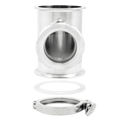 4" Tri Clamp Sight Glass Union Tee (Flute Section) Kit - Tri Clover Sanitary Stainless Steel