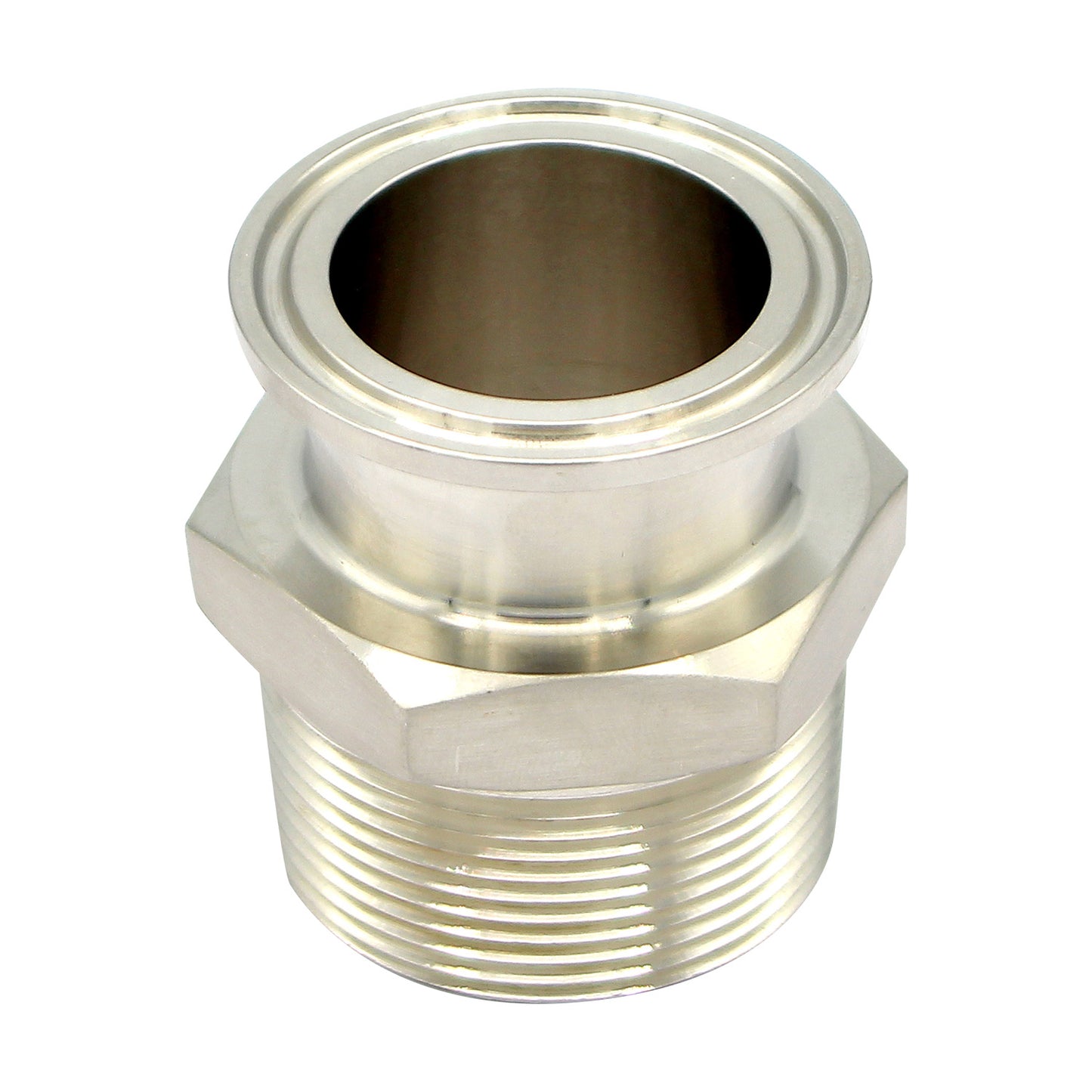 Stainless Steel Tri-Clover Fitting - 1.5" TC X 1 1/2" Male NPT | Compact -  Canuck Homebrew Supply, Canada
