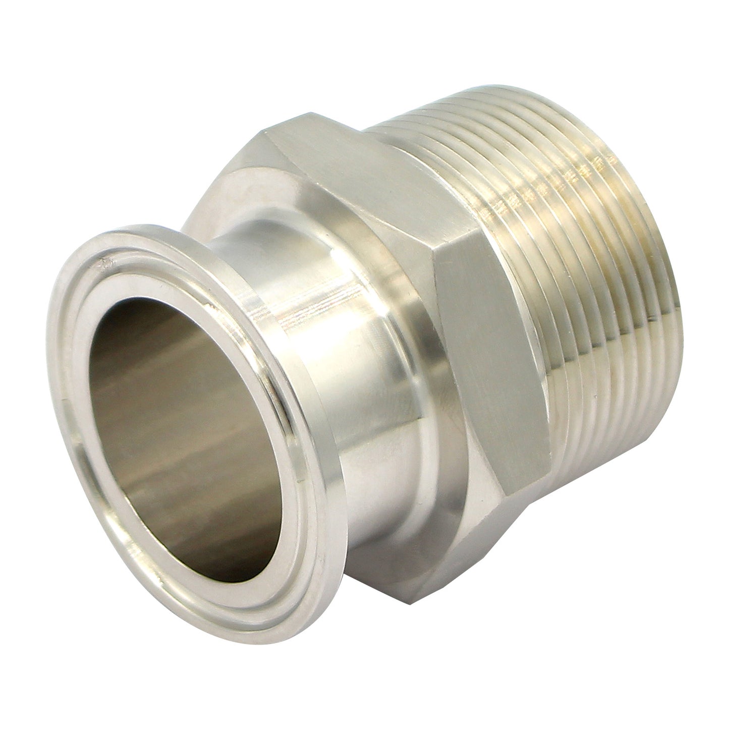 Stainless Steel Tri-Clover Fitting - 1.5" TC X 1 1/2" Male NPT | Compact -  Canuck Homebrew Supply, Canada