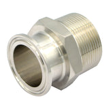Stainless Steel Tri-Clover Fitting - 1.5" TC X 1 1/2" Male NPT | Compact