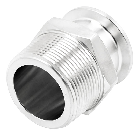 Stainless Steel Tri-Clover Fitting - 1.5" TC X 1 1/2" Male NPT | Compact