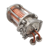 Copper Coiled Condenser With Stainless Steel Sight Glass - 2" TC | 1/2" TC