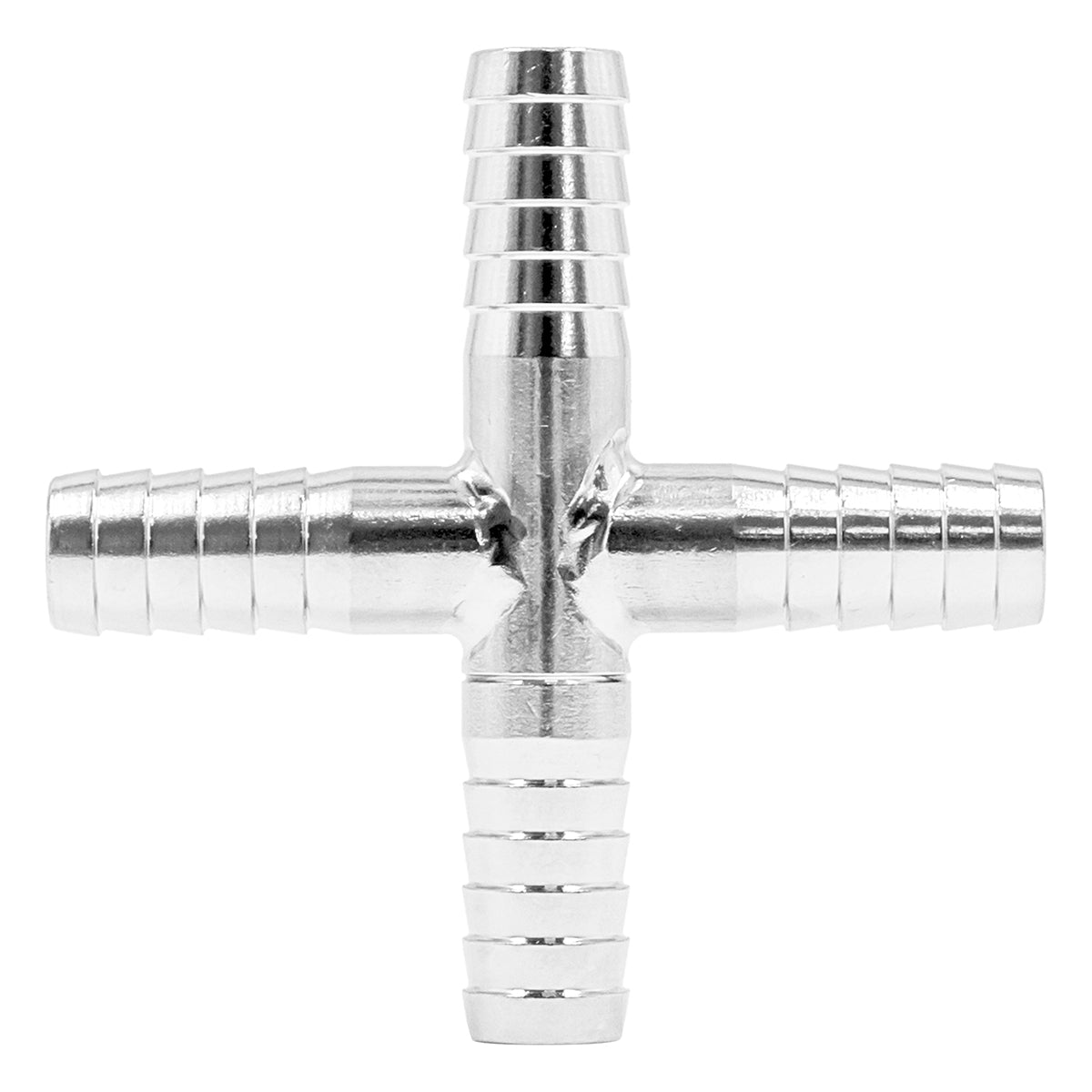 Stainless Steel 5/16" Barbed Hose Splicer Cross