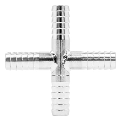 Stainless Steel 5/16" Barbed Hose Splicer Cross