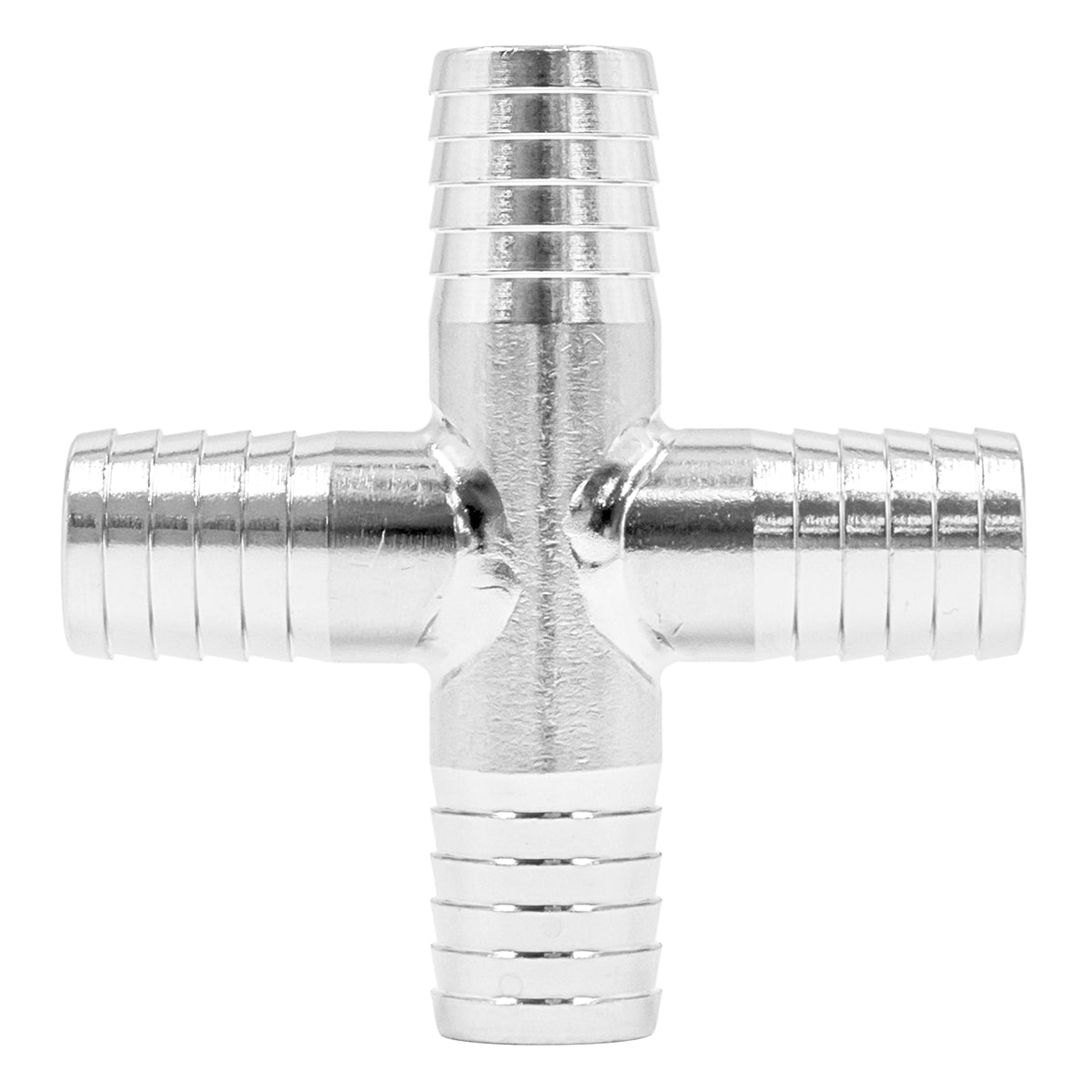 Stainless Steel 1/2" Barbed Hose Splicer Cross