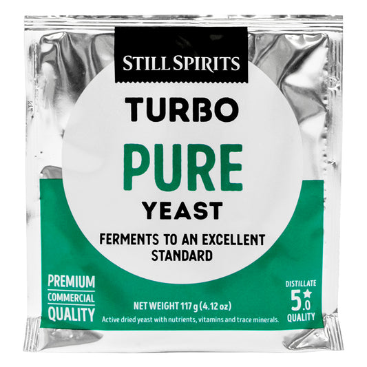 Still Spirits Turbo Pure Yeast (15% ABV) - Premium Commercial Dry Yeast (117 g)
