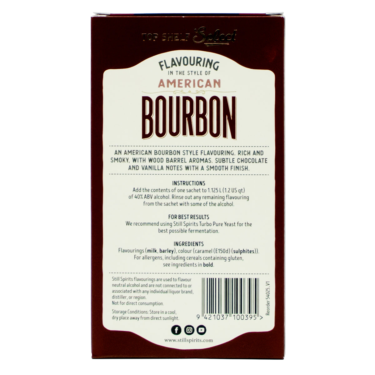 Still Spirits Top Shelf Select Spirit Flavouring - American Bourbon (34 g)