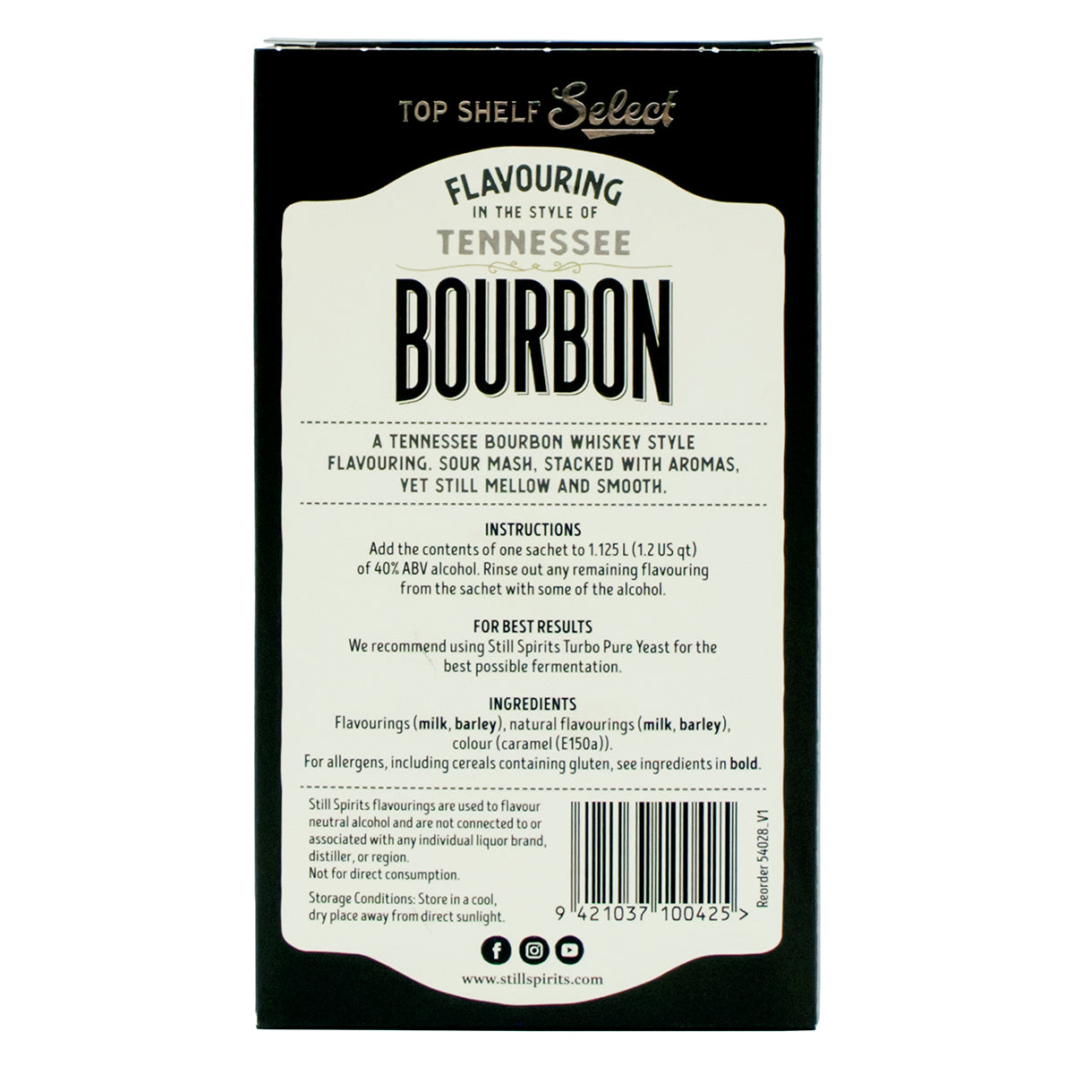Still Spirits Top Shelf Select Spirit Flavouring - Tennessee Bourbon (26 g)