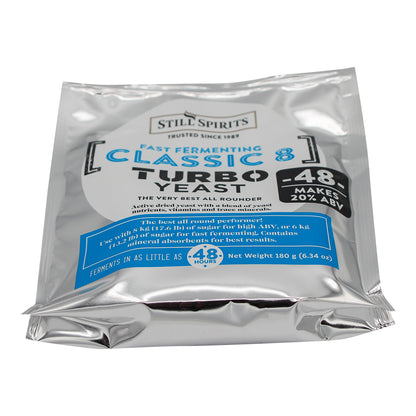 Still Spirits 48 hour Fast fermenting Classic 8 Turbo Yeast (20%ABV) Active Dry Yeast and Nutrients (180 g)