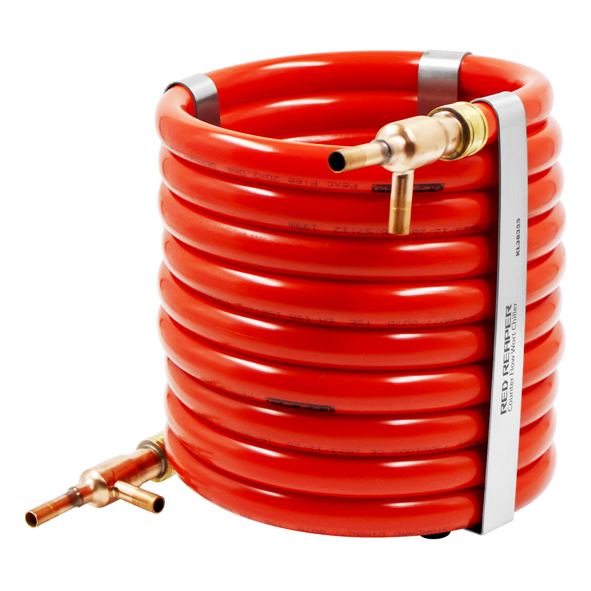 Kegland Red Reaper PEX/Copper Counterflow Wort Chiller - 3/8" (9.5mm) | 18'