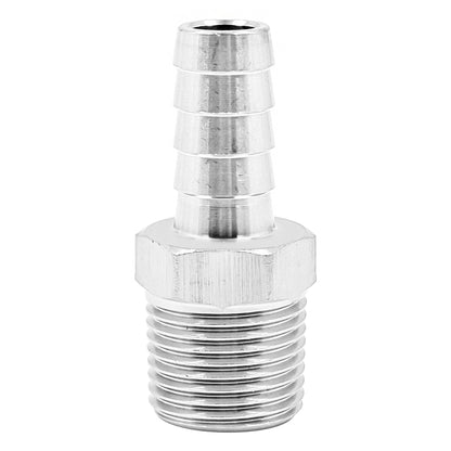 Stainless Steel Fitting - 3/8" Male NPT X 3/8" OD Barb | Compact