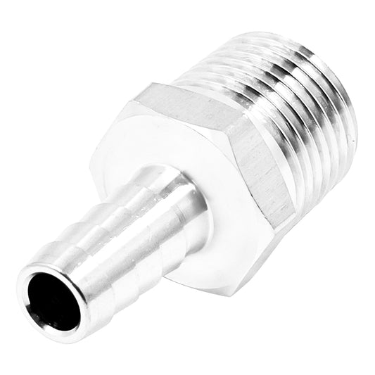 Stainless Steel 1/2" Male NPT Fitting - 7/16" OD Barb