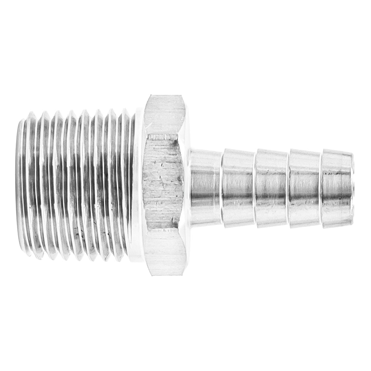 Stainless Steel Fitting - 1/2" Male NPT X 7/16" OD Barb