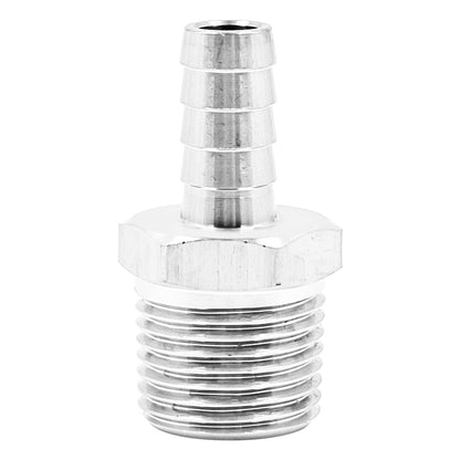 Stainless Steel Fitting - 1/2" Male NPT X 7/16" OD Barb