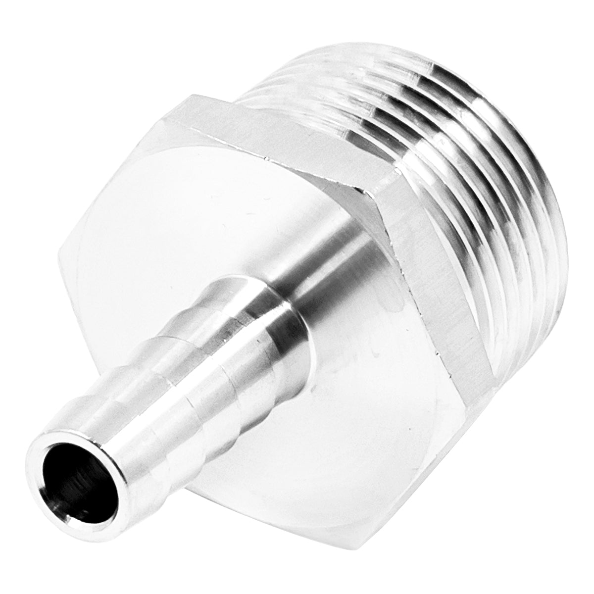 Stainless Steel 1" Male NPT Fitting - 7/16" OD Barb