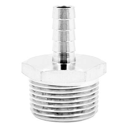 Stainless Steel Fitting - 1" Male NPT X 7/16" OD Barb