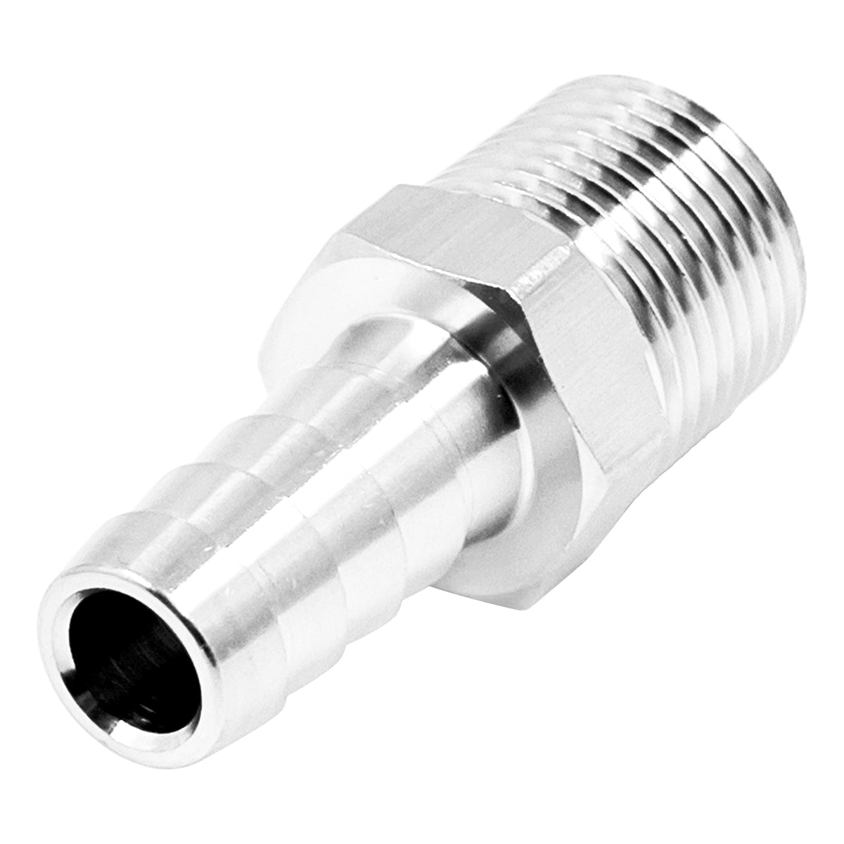 Stainless Steel 3/8" Male NPT Fitting - 7/16" OD Barb
