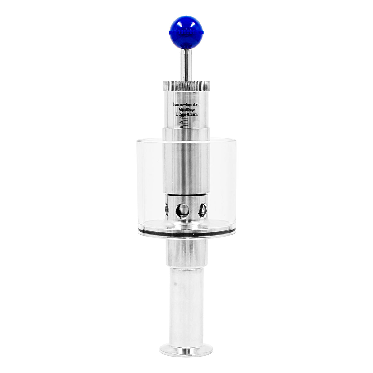 Kegland Stainless Steel Tri-Clover Vertical Spunding Valve - 1.5" TC | ADJ. PRV | 0 - 50 PSI