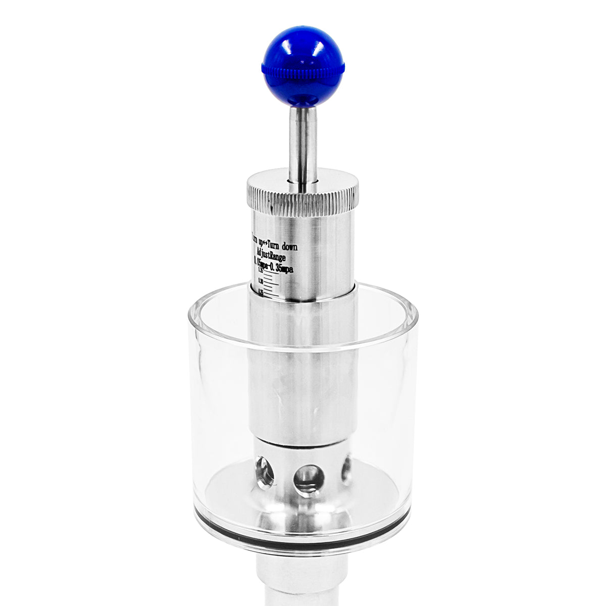 Kegland Stainless Steel Tri-Clover Vertical Spunding Valve - 1.5 TC 
 ADJ. PRV (0 - 50 PSI)