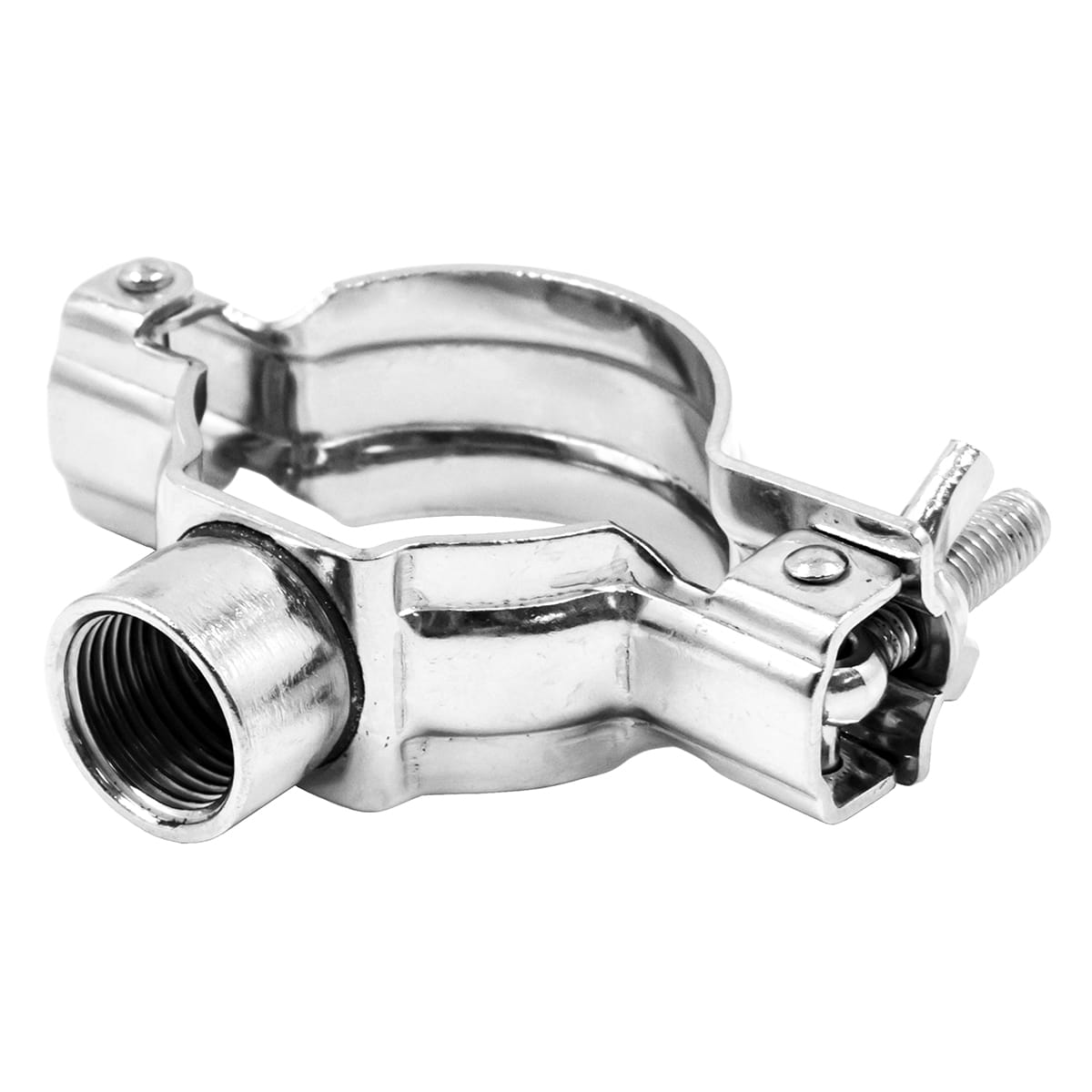Stainless Steel Tri-Clover Pipe Bracket Hanger - 2" TC (1/2" Female NPT)