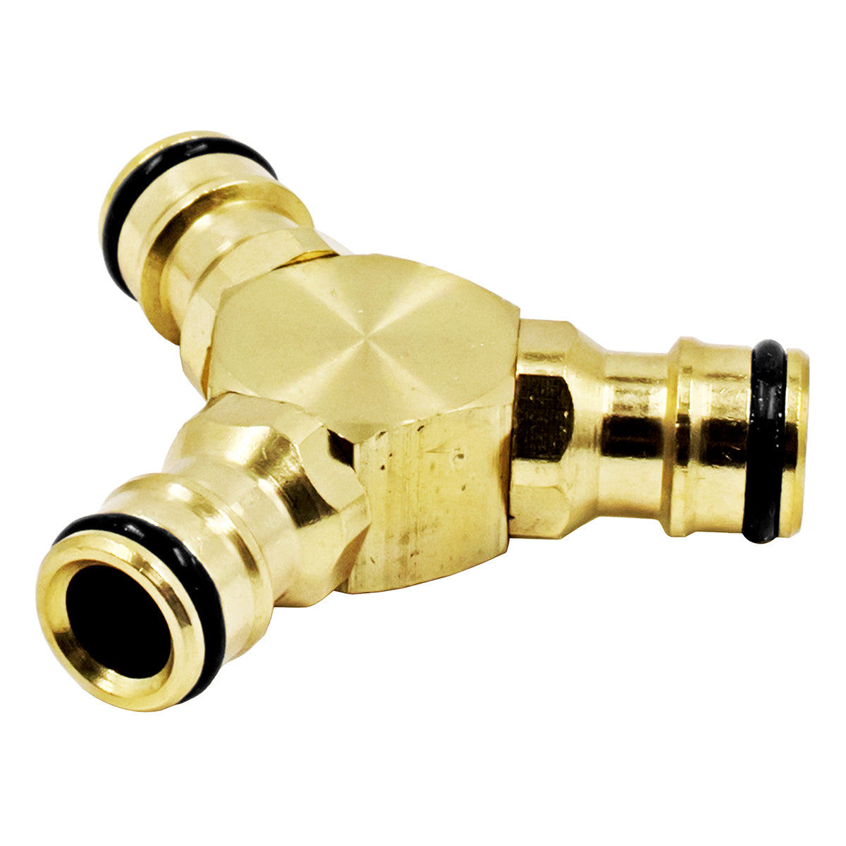 Kegland Brass Y-Splitter - 1/2" Male QD (3 Way) -  Canuck Homebrew Supply, Canada