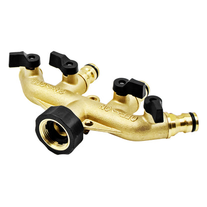 Kegland Brass Manifold Adapter - 3/4" Female Garden Hose X 1/2" Male QD (4 Way) -  Canuck Homebrew Supply, Canada