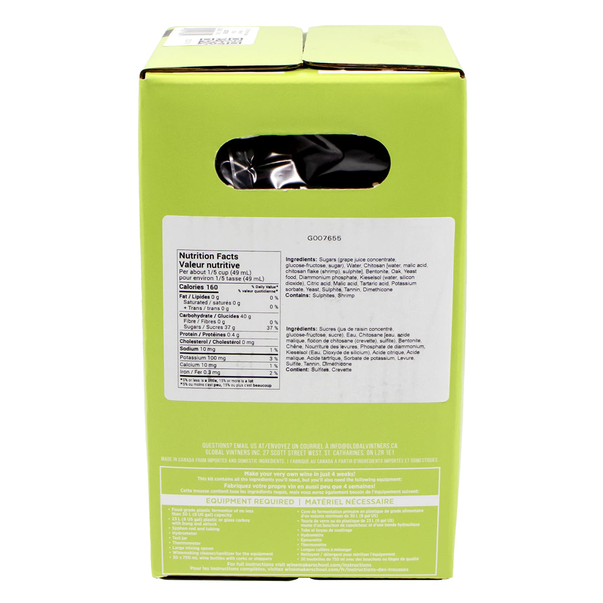 On The House Cabernet Sauvignon Style Wine Kit - 4 Week Wine Making Kit (6 L / 1.59 Gal)