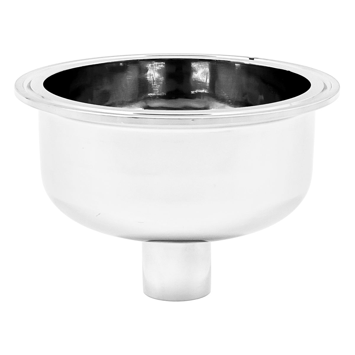 Stainless Steel Tri-Clover Concentric Bowl Reducer - 4" TC X 1/2" Female NPT