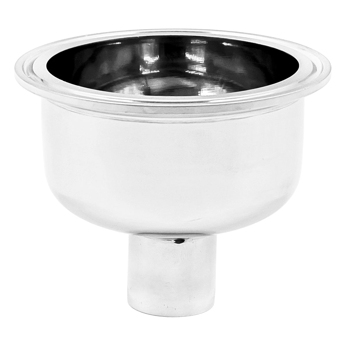 Stainless Steel Tri-Clover Concentric Bowl Reducer - 3" TC X 1/2" Female NPT