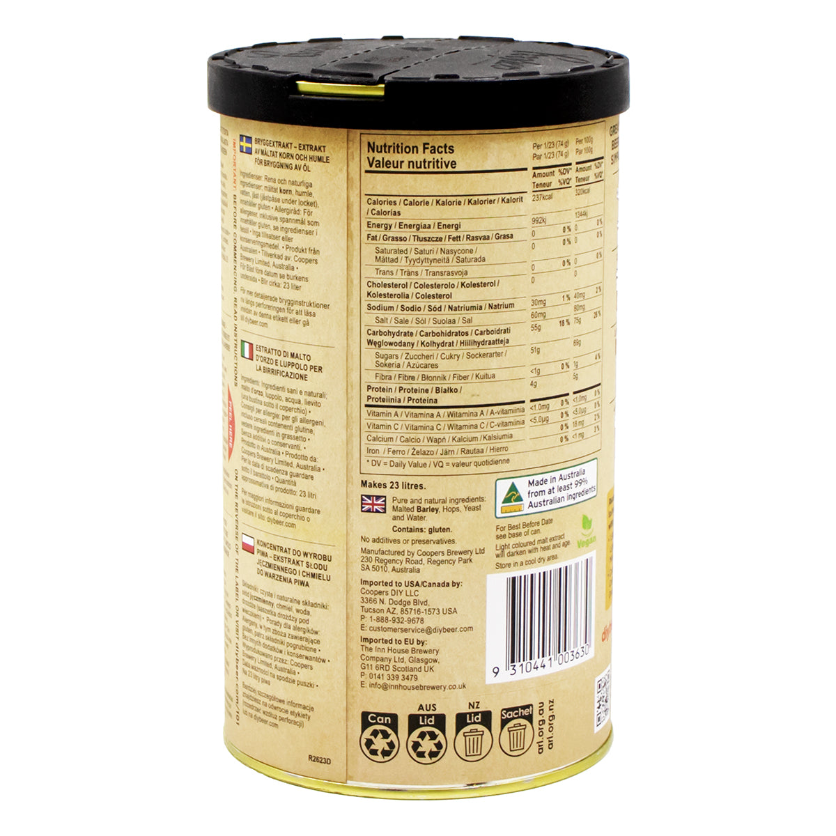 Thomas Cooper's Beer Recipe Kit - Bootmaker Pale Ale -  Canuck Homebrew Supply, Canada