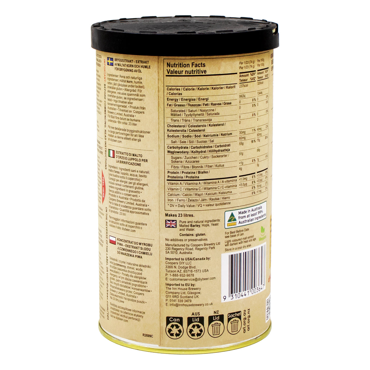 Thomas Cooper's Beer Recipe Kit - Family Secret Amber Ale -  Canuck Homebrew Supply, Canada