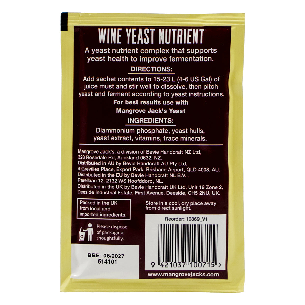 Mangrove Jack's Wine Yeast Nutrient (12 g)
